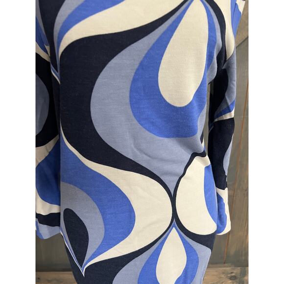 Boden Bodycon Dress Womens Size 8 R Navy Blue Black Knee Length Stretchy Work - Picture 11 of 11